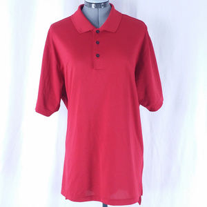 Adidas Mens Climalite Red Golf Polo